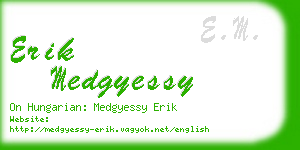 erik medgyessy business card